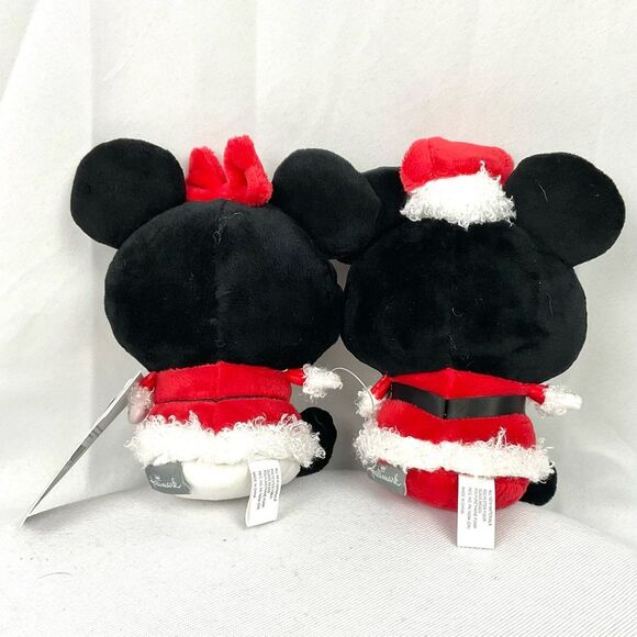 Disney Mickey and Minnie Mouse Holiday Plush Set Hallmark Better Together New - Picture 5 of 6